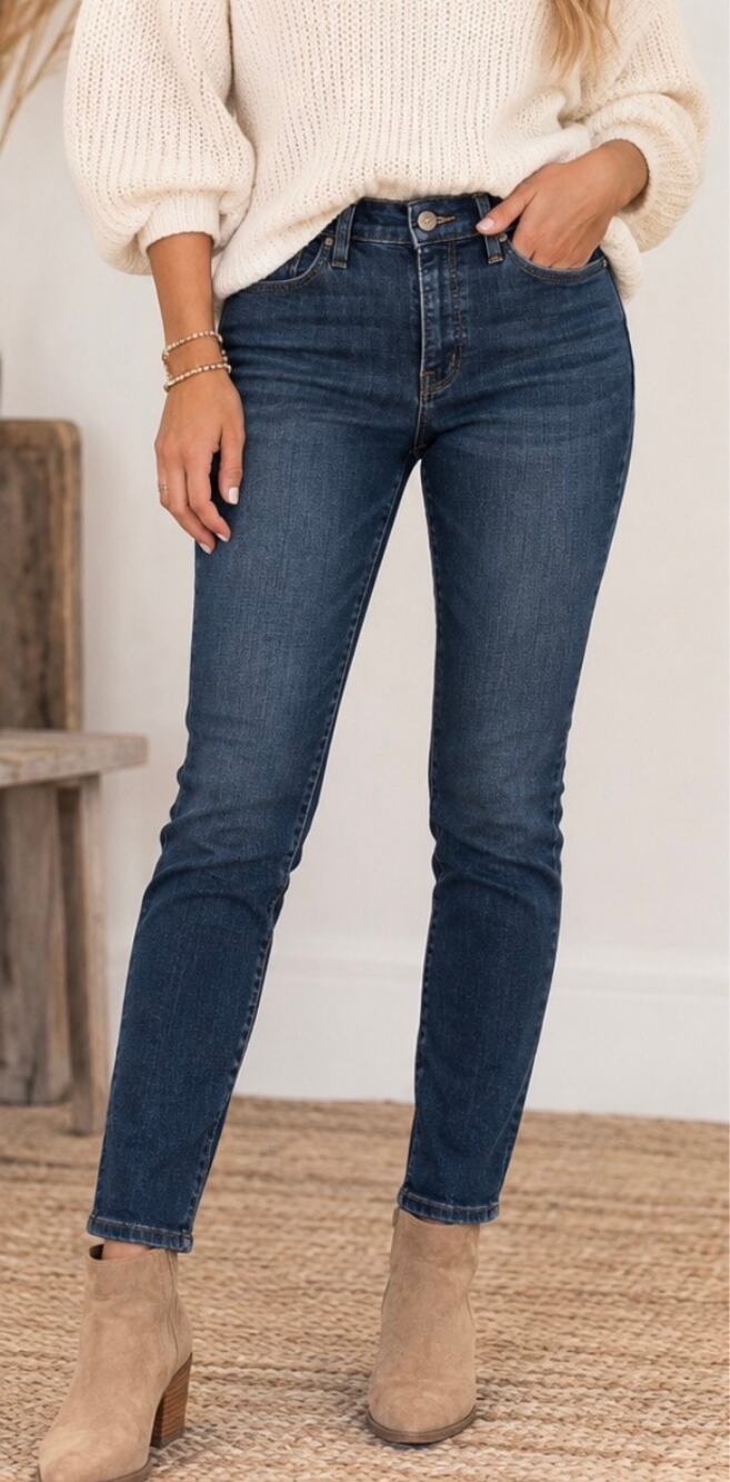 Madewell High Rise Dark Wash Skinny Jeans Classic Denim size 26